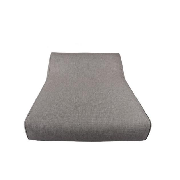 Twin - Opblaasbare twin lounger met lage rugleuning Antraciet