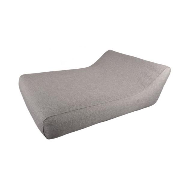 Twin - Opblaasbare twin lounger met lage rugleuning Antraciet