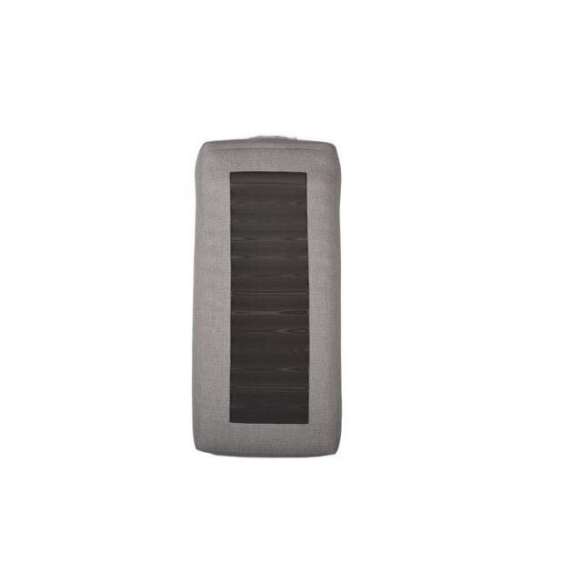 Twin - Opblaasbare twin lounger met lage rugleuning Antraciet