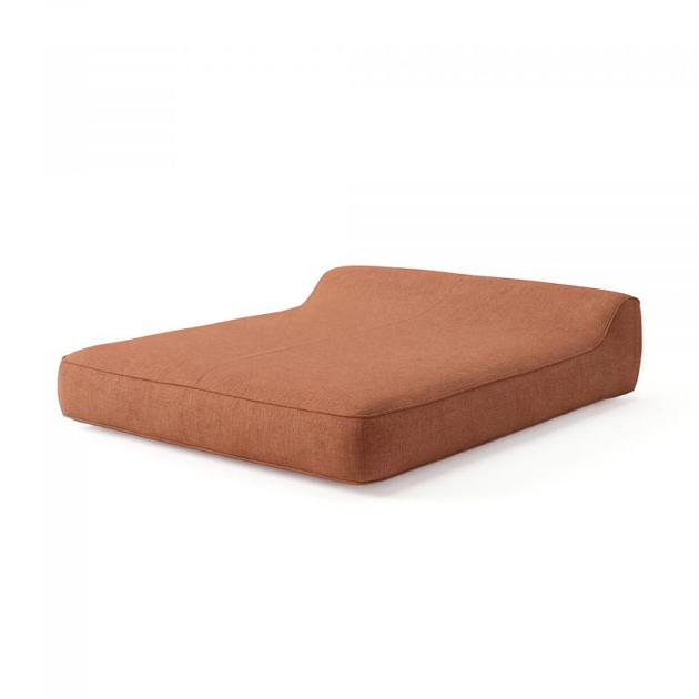 Twin - Opblaasbare twin lounger met lage rugleuning Terracotta
