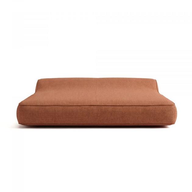 Twin - Opblaasbare twin lounger met lage rugleuning Terracotta