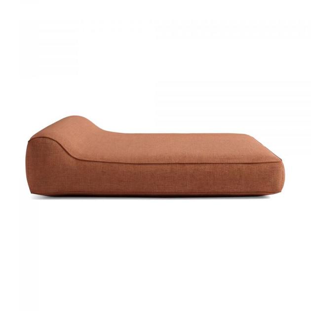 Twin - Opblaasbare twin lounger met lage rugleuning Terracotta