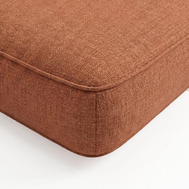 Twin - Opblaasbare twin lounger met lage rugleuning Terracotta