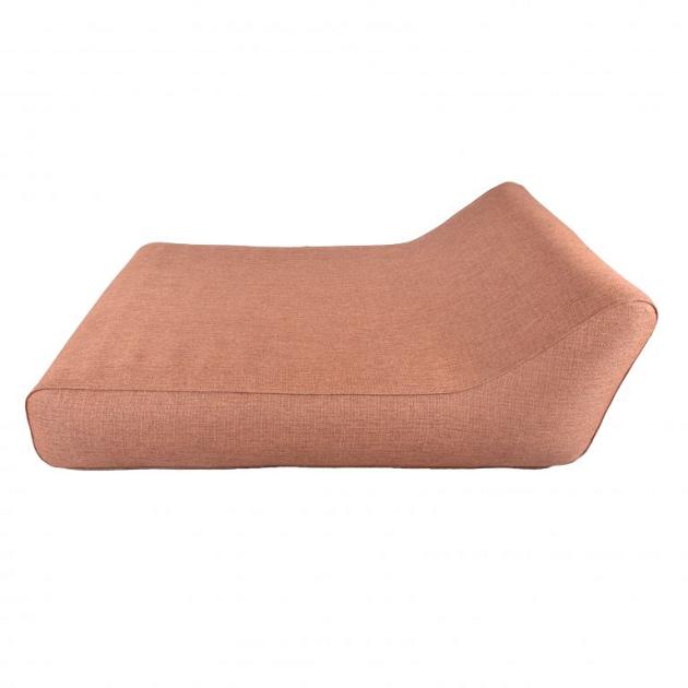 Lounge - Opblaasbaar 2-persoons ligbed met hoge rugleuning Terracotta