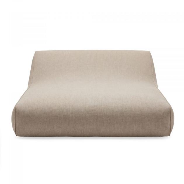 Lounge - Opblaasbaar 2-persoons ligbed met hoge rugleuning Zand