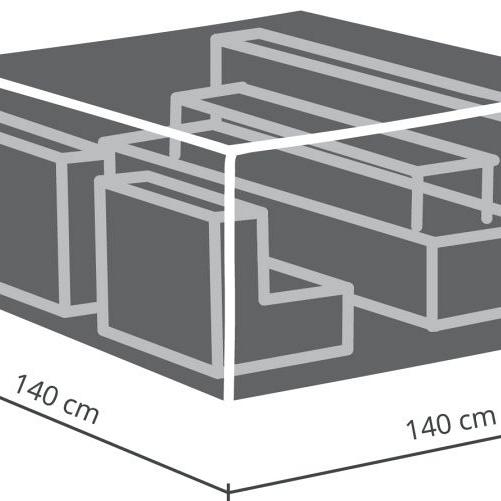 Beschermhoes voor loungesets small 140x140x70cm Donkergrijs