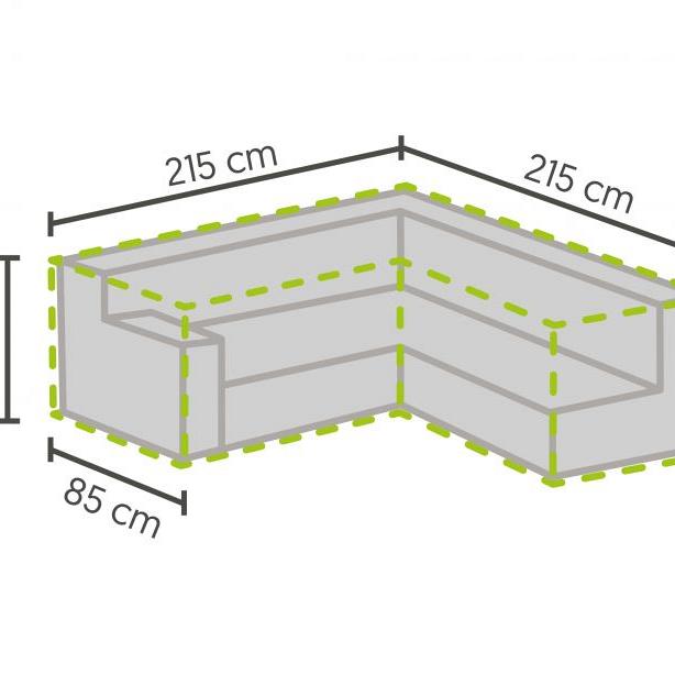 Beschermhoes voor loungesets L-vorm 215/85×215/85x70cm Donkergrijs