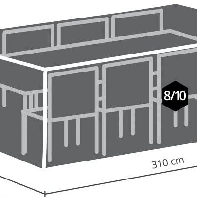 Beschermhoes voor meubelsets large 310x180x95cm Donkergrijs