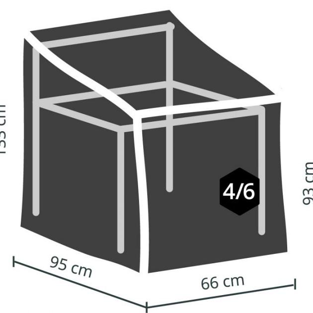 Beschermhoes voor stoelen 66x95x133/95cm Donkergrijs