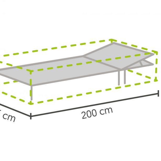 Beschermhoes voor ligbedden 200x75x40cm Donkergrijs