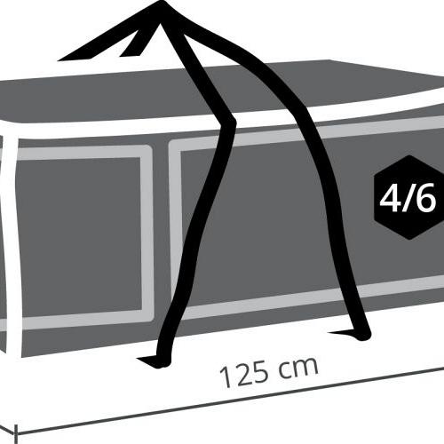 Beschermhoes voor kussens 125x40x50cm  Donkergrijs