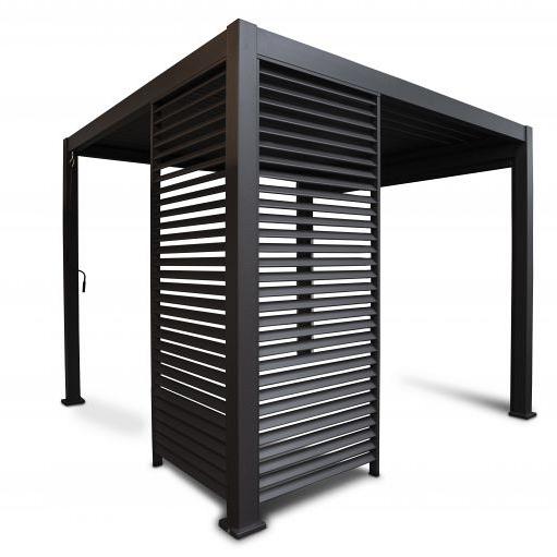 Louvre - Zijwand horizontaal 93 cm (Voor Cadiz wand 300 cm) Antraciet