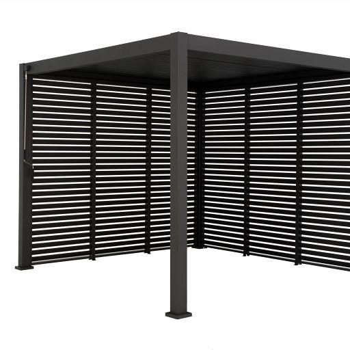 Louvre - Zijwand horizontaal 93 cm (Voor Cadiz wand 300 cm) Antraciet