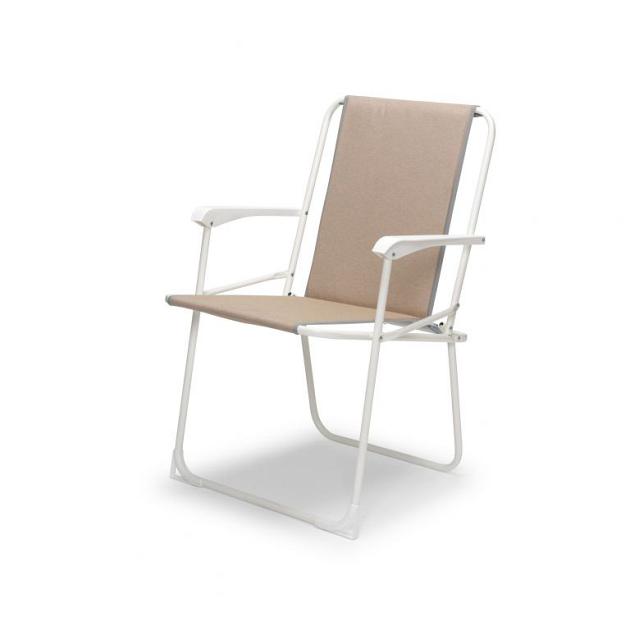 Chiemsee - Camping klapstoel Wit - Beige