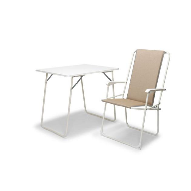 Campingtafel inklapbaar 60x80 cm Wit