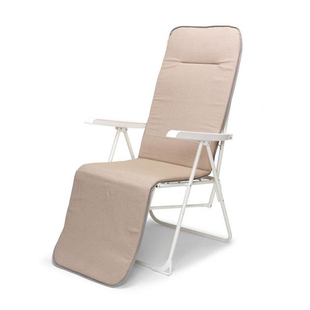 Chiemsee - Camping relaxstoel Wit - Beige