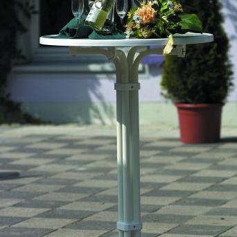 Multiflex -Bartafel/Statafel rond Ø 70 cm Wit
