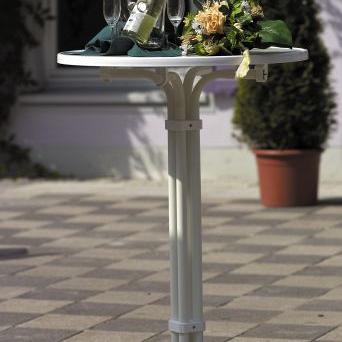 Multiflex - Bartafel/Statafel rond Ø 80 cm Wit