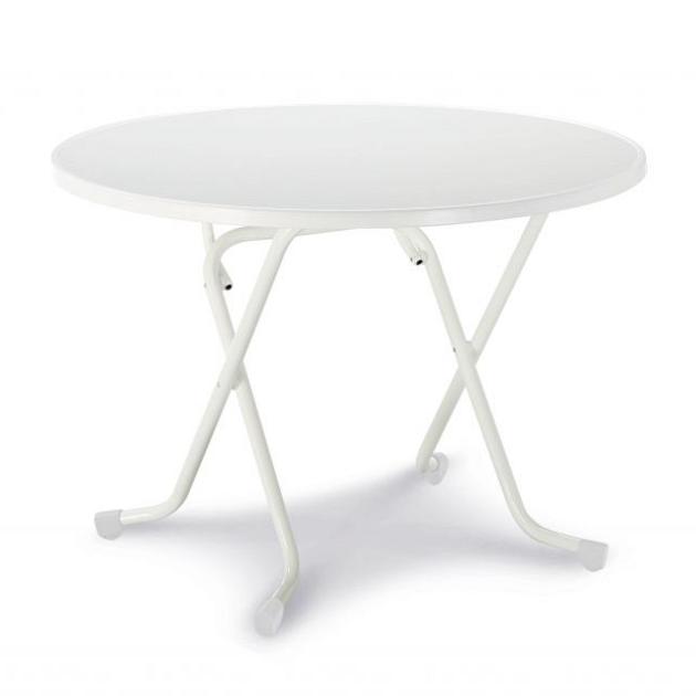Dublin - Klaptafel rond Ø 100 cm Wit