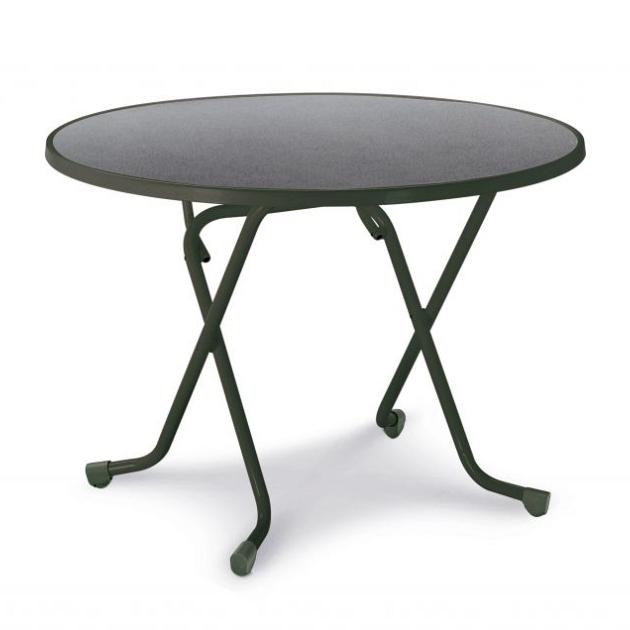 Dublin - Klaptafel rond Ø 100 cm Antraciet