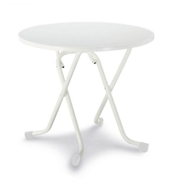 Dublin - Klaptafel rond Ø 80 cm Wit