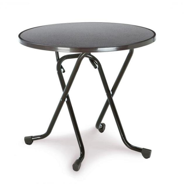 Dublin - Klaptafel rond Ø 80 cm Antraciet