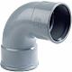 pvc manchet bocht mof/spie 125mm 90 klasse 41