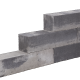 Muurblok HF - Alp.X.802 - 15x15x45 cm grijs - antraciet gemêleerd