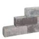 Muurblok getrommeld - Alp.X.806 15x15x45 grijs - antraciet gemêleerd