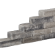 Muurblok - Alp.X.811  40x15x10 cm zwart - grijs gemêleerd
