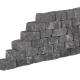 Muurblok - Alp.X.8109 - 17/24x15x10 cm - antraciet