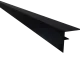 Aluminium F-profiel - Zwart RAL 9005 - 7x7,8x400 cm