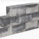 Muurblok strak zwart  15x15x60 cm (R)
