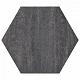 Playa.X2.208 - Zeskant 60/52,5x30x4 cm  - Donker grijs gemêleerd