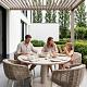 Porto - Ronde dining tuintafel Ø 130 cm Zand