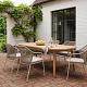 Madera - Uitschuifbare eettafel van teak hout hout 180/240-100 cm Teak