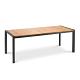 Paros - Eettafel 210x90 cm Teak - Antraciet