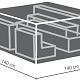 Beschermhoes voor loungesets small 140x140x70cm Donkergrijs