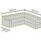 Beschermhoes voor loungesets L-vorm 300/90×300/90x70cm Donkergrijs