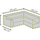 Beschermhoes voor loungesets L-vorm 215/85×215/85x70cm Donkergrijs