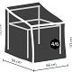 Beschermhoes voor stoelen 66x95x133/95cm Donkergrijs