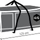 Beschermhoes voor kussens 125x40x50cm  Donkergrijs